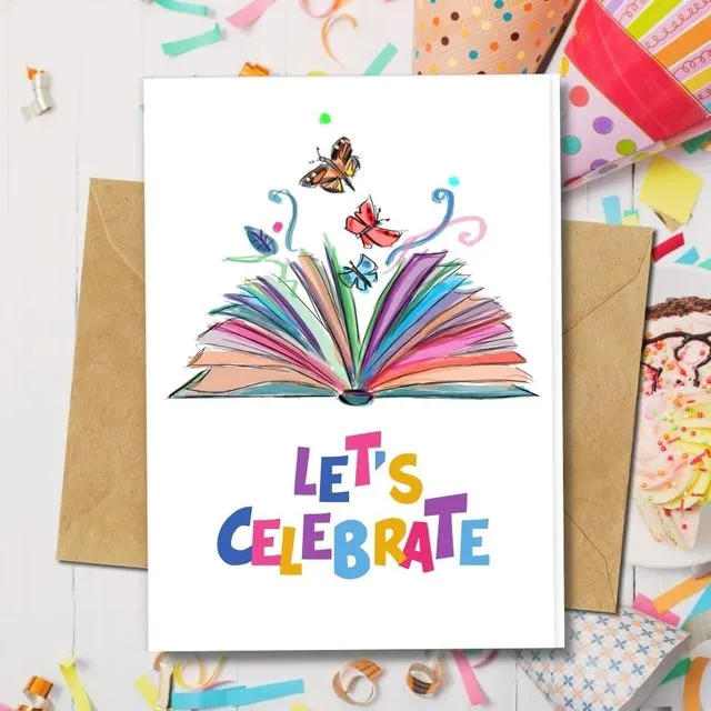 Handmade Eco Friendly | Plantable Seed or Organic Material Paper Birthday Cards Let's Celebrate