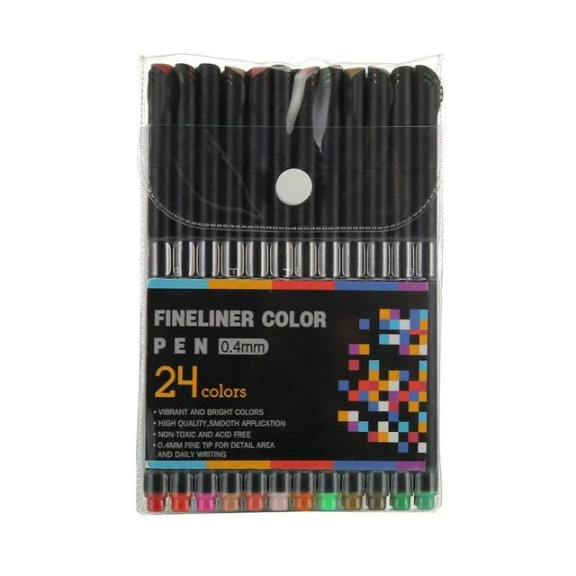 Fineliner Color Pen Set - 24 Colors