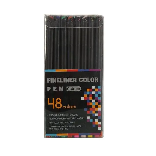 Fineliner Color Pen Set - 48 Colors