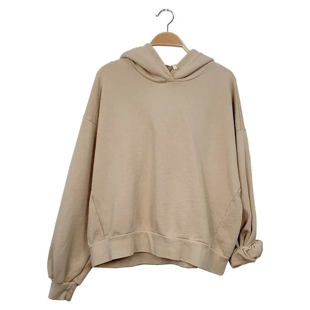 ORGANIC COTTON HOODIE - Prepack of 3 - 1*S, 2*M - TAUPE