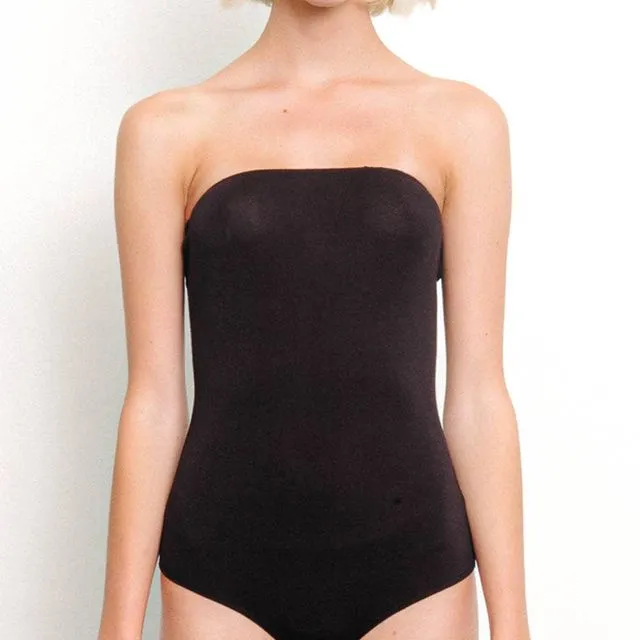 BAMBOO Sleeveless Bodysuit Top 240GSM - Prepack of 6 - 2*S, 2*M, 2*L - BLACK