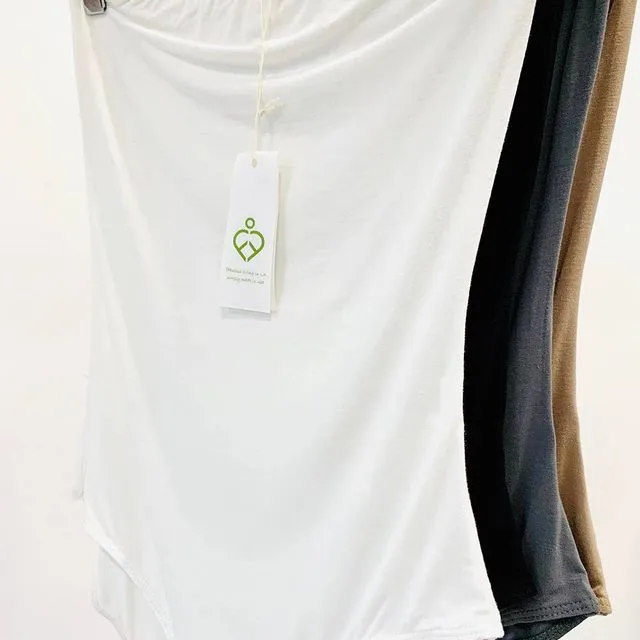 BAMBOO Sleeveless Bodysuit Top 240GSM - Prepack of 6 - 2*S, 2*M, 2*L - IVORY