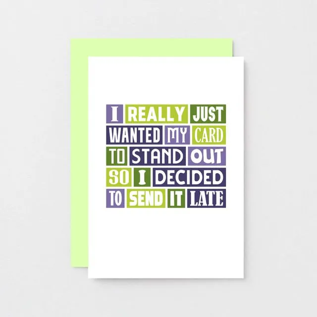 Funny Belated Card | SE0102A6