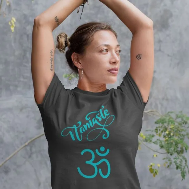 Namaste OM symbol - T-shirt for yoga, Pilates and Meditation, Unisex T-shirt - Dark Grey Heather