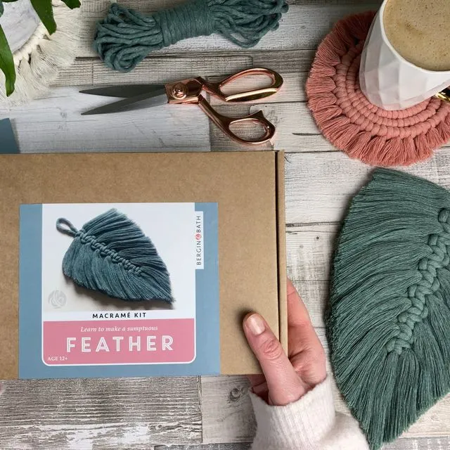 Macrame Kit - Laurel Feather - Make your own boho decoration.