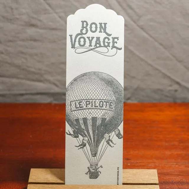 Bookmark Hot Air Balloon Bon Voyage