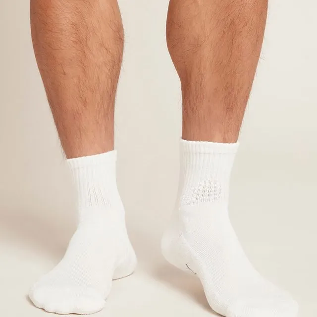 Men's Quarter Crew Sock - White