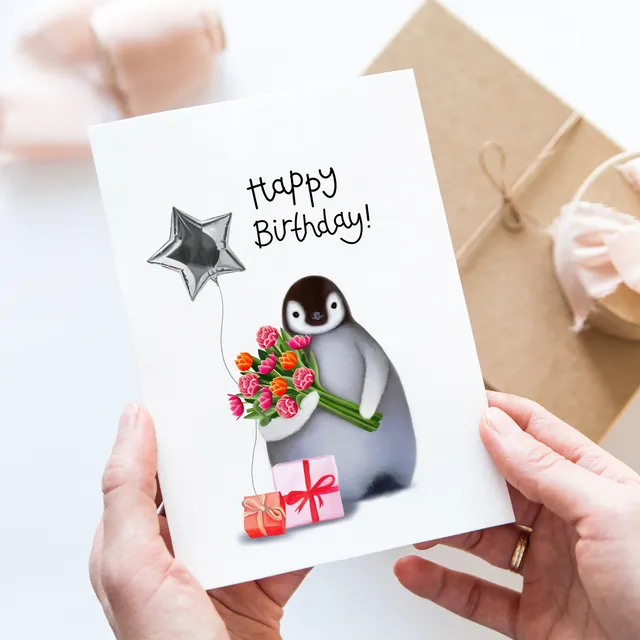Penguin Birthday card