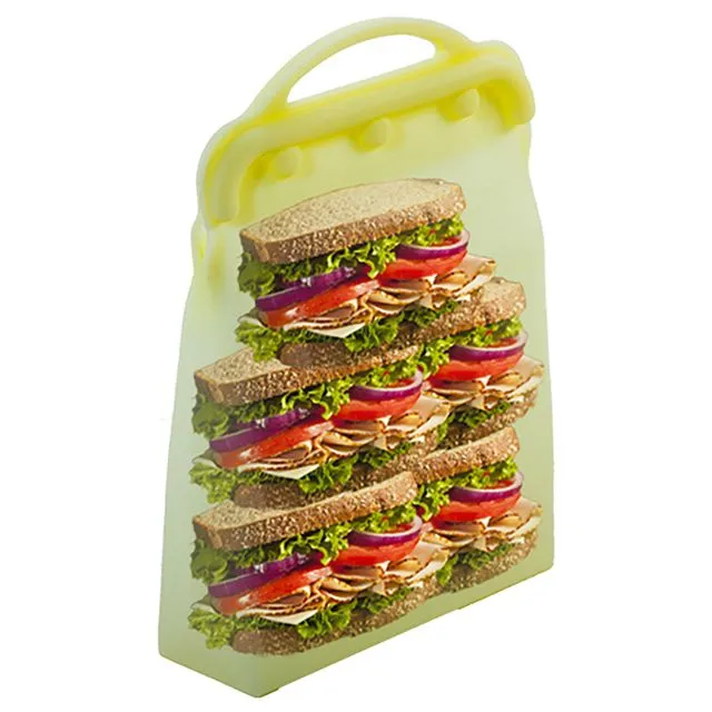 Reusable silicone sandwich bags