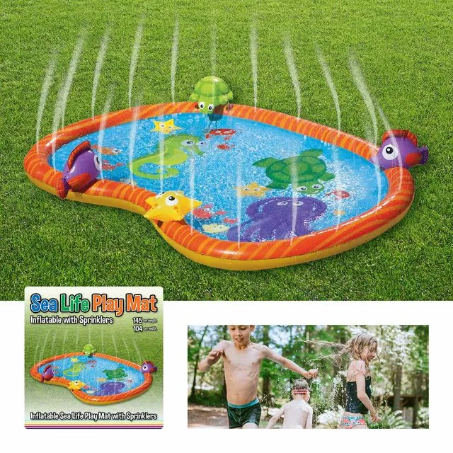 Water-Filled Inflatable Sea Life Water Sprinkler Play Mat / Paddling Pool