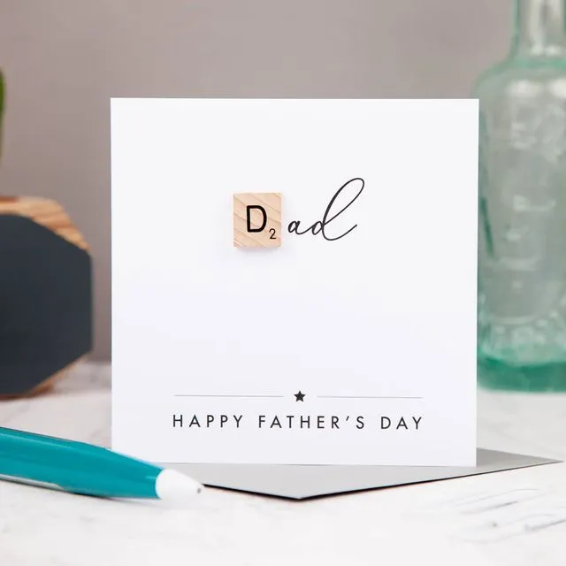 Dad/Daddy Scrabble Greeting Card
