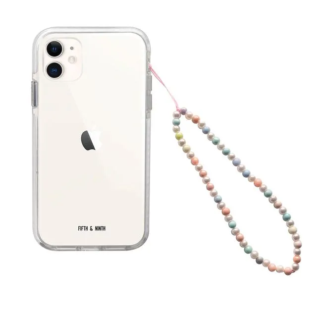 Pastel Pearls Beaded Phone Charm