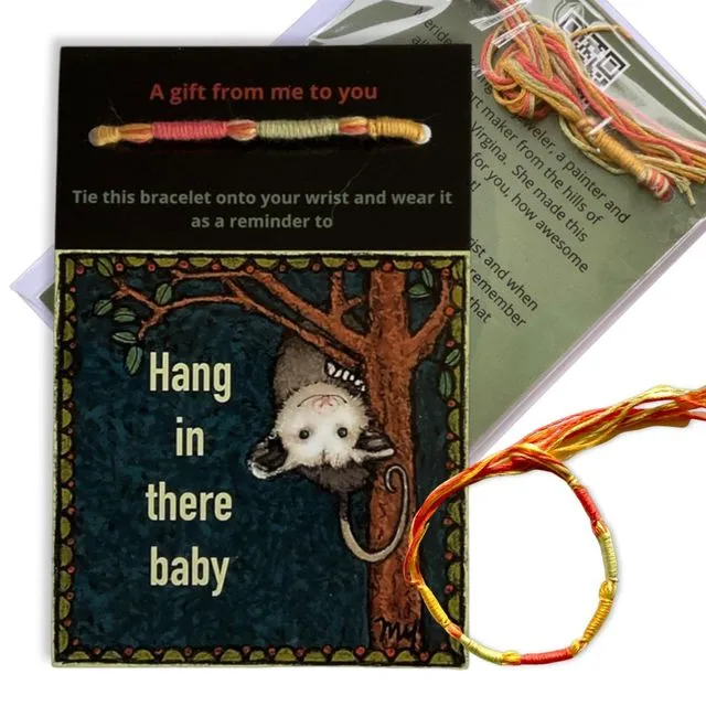 Flat Card with Bracelet / Hang in There Baby