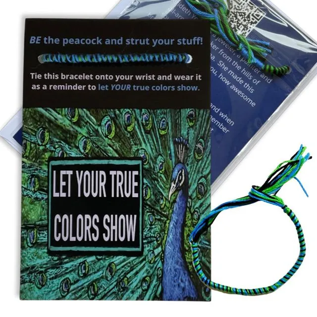 Flat Card with Bracelet / Let Your true Colors Show