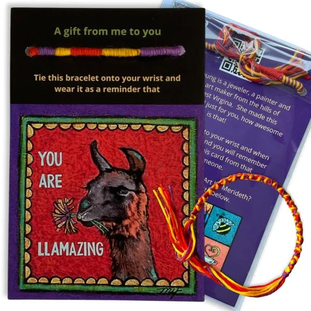 Flat Card with Bracelet / You Are Llamazing