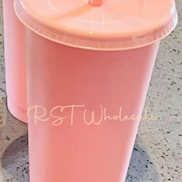 24oz Pastel Light Pink Cold Cups