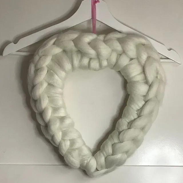 Cream heart wreath