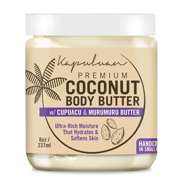 Kapuluan Coconut Body Butter for Women Dry Skin, Body Butter with Organic Coconut Oil, Cupuaçu & Murumuru,Body Cream Whipped Body Butter for Women, Shea Body Butter Cream Body, Mantequilla Corporal