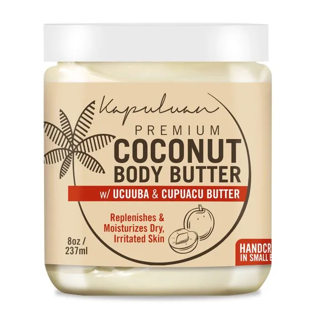 Kapuluan Coconut Body Butter for Women Dry Skin, Body Butter with Organic Coconut Oil, Ucuuba Butter & Cupuaçu Butter,Body Cream Whipped Body Butter for Women, Shea Body Butter Cream Body, Mantequilla Corporal