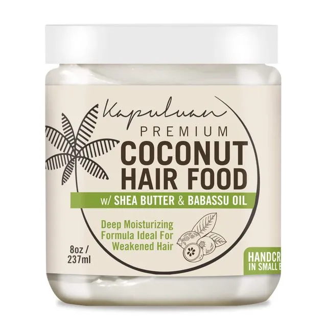 Kapuluan Hair Food Deep Conditioning Hair Mask for Dry Damaged Hair and Growth with Coconut Oil, Shea Butter Babassu Oil, Hydrating Hair Mask for Curly Hair, Mask Deep Conditioner, Natural Hair Masks, Deep Hair Mask
