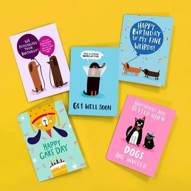Mixed Occasion Dog Greeting Card Bundle