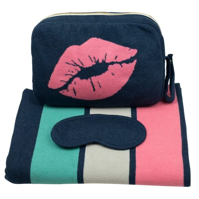Kiss/Lips - Navy/Clutter Pink