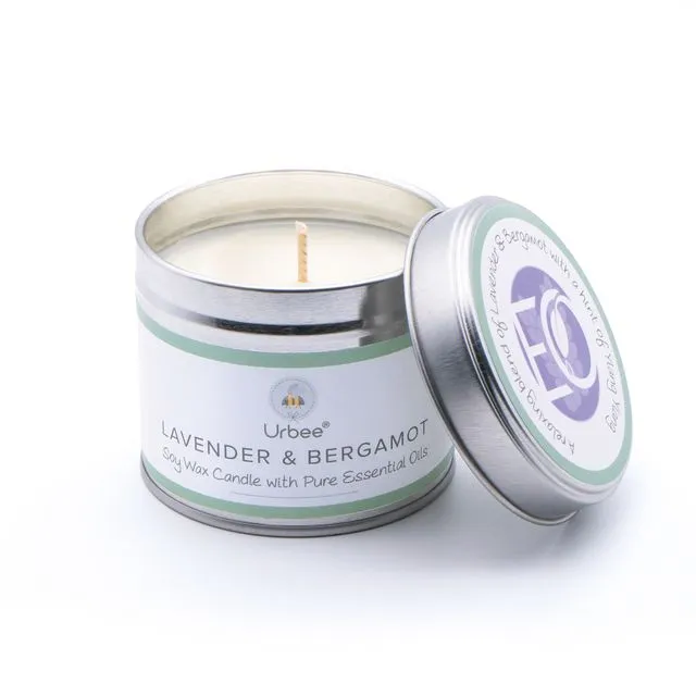 Lavender & Bergamot EO Soy Candle 200ml