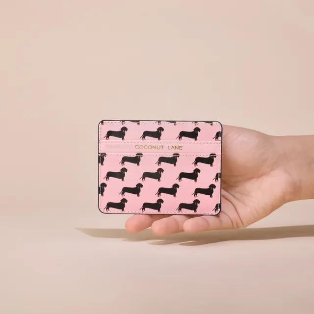 Pink Dachshund Card Holder