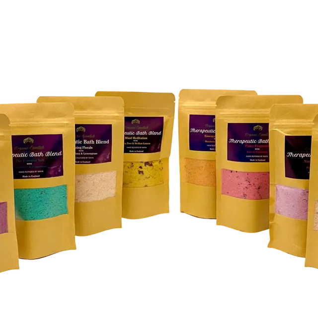 Eight 250g Luxury Natural Bath Blends in Eco-Pouch
