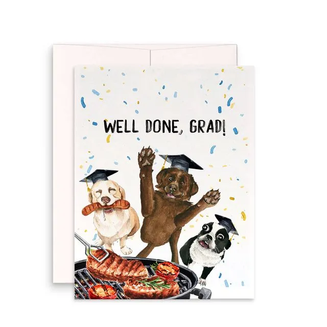 Graduation BBQ Dogs - Funny Graduation Card