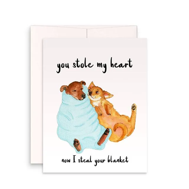 Blanket Thief Love - Funny Valentines Day Card
