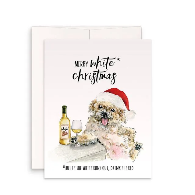 White Wine Christmas Card - Funny Christmas Card