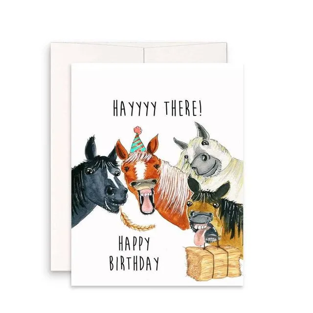 Horse Friends Puns - Funny Birthday Card