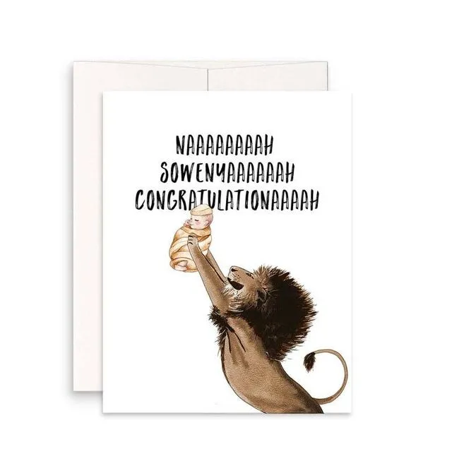 Lion King Baby - Funny New Baby Card