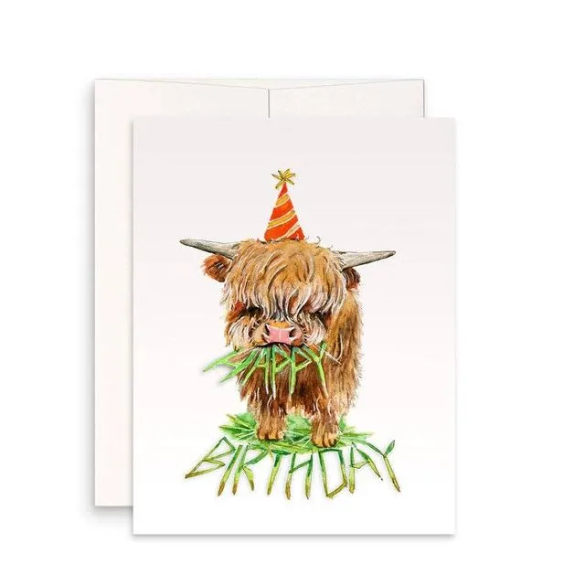Herbivore Cow Birthday - Funny Birthday Card