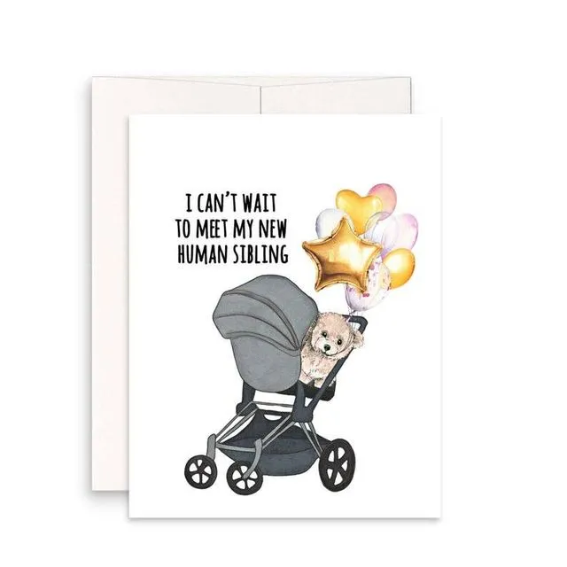 Dog Baby Stroller - Funny New Baby Card