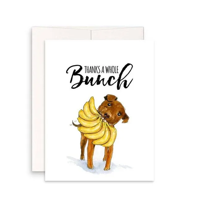 Banana Bunch Thanks - Funny Thank You Card