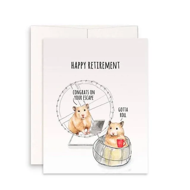 Hamster Retirement - Funny Goodbye Card