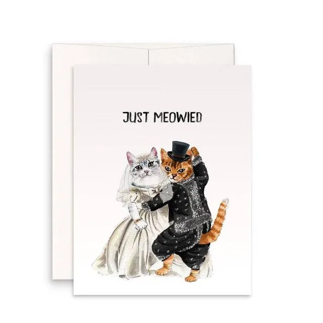 Cat Wedding Dance - Funny Wedding Card