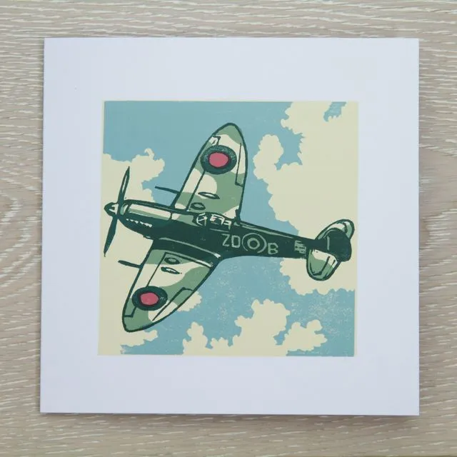 Spitfire Fighter Aircraft Greetings Card