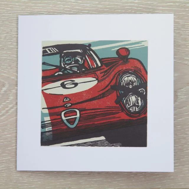 Alfa Romeo Sports Racing Car Greetings Card