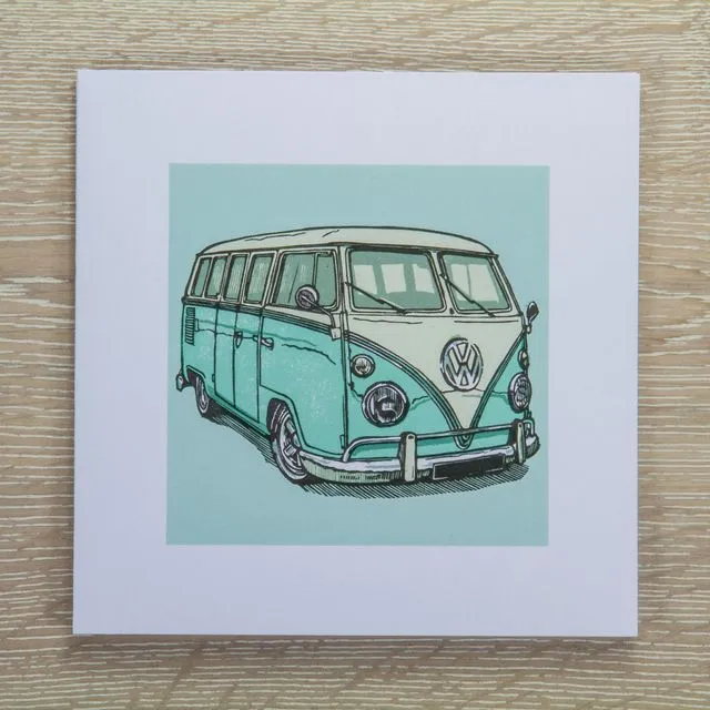 VW Campervan Greetings Card