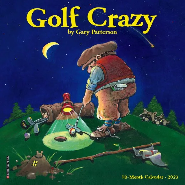 Golf Crazy by Gary Patterson 2023 7" x 7" Mini Wall Calendar