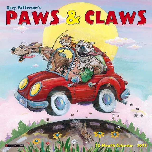 Paws & Claws by Gary Patterson 2023 7" x 7" Mini Wall Calendar