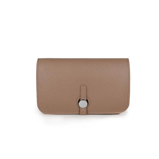 New Colour PU Leather Wallet for Women Zipper Purse - L12300 beige