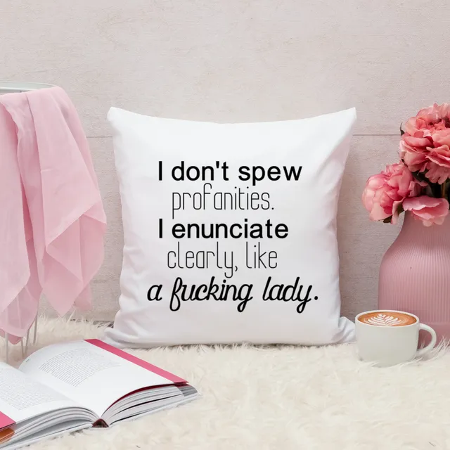 Funny Pillow Cover - Don't Spew