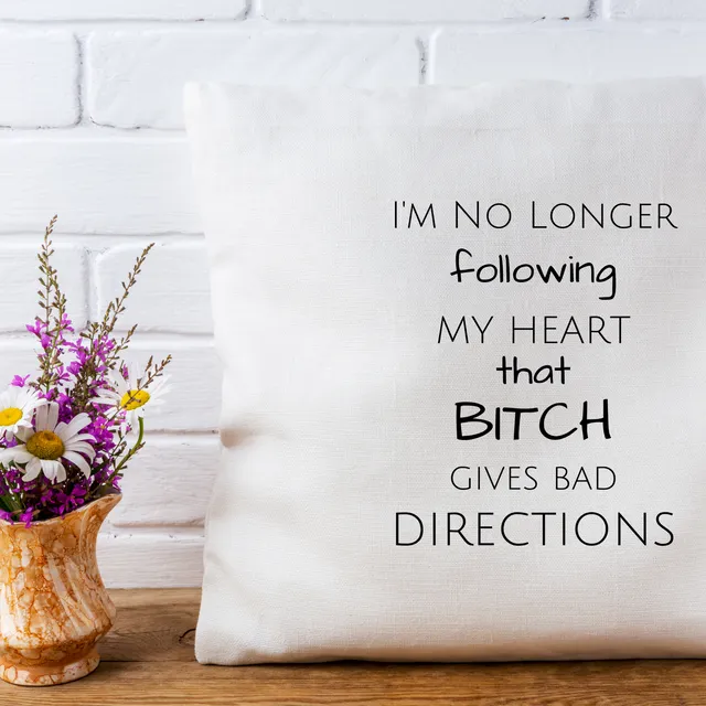 Funny Pillow Cover - Follow My Heart