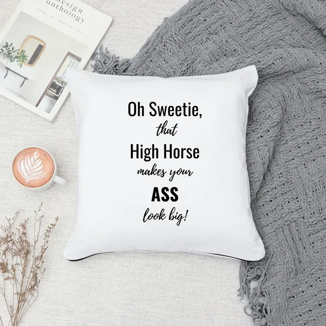 Funny Pillow Cover - High Horse