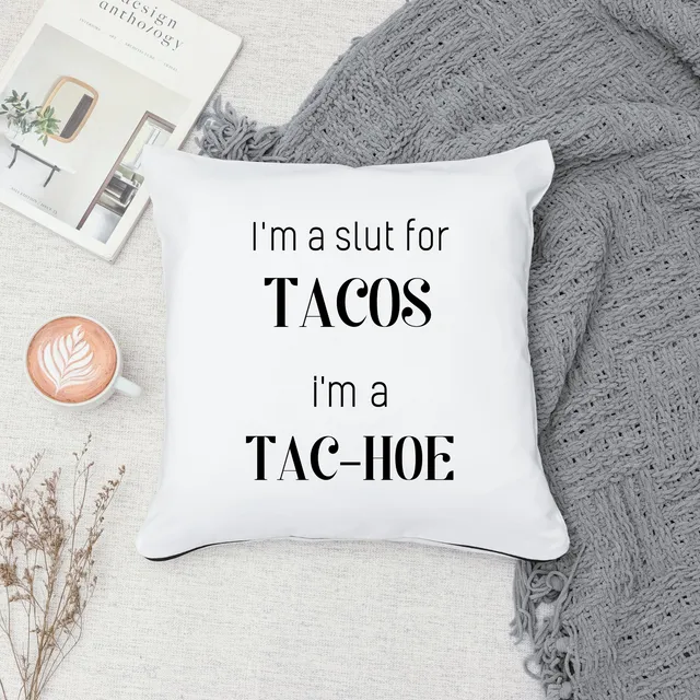 Funny Pillow Cover - Tac-Hoe