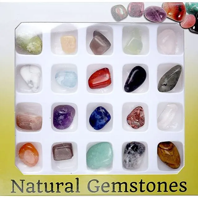 JOVIVI 20 Gemstones Chakra Stone Healing Balancing Kit for Collectors, Crystal &amp; Reiki Healers and Yoga Practioner